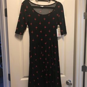 Lularoe Flamingo Nicole dress size M